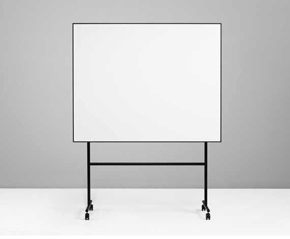 Steel Frame Mobile Glass Board with Magnetic Marker Caddy, Mobile Marker Boards, Dry Erase And Marker Boards, Mobile Partitions Screens