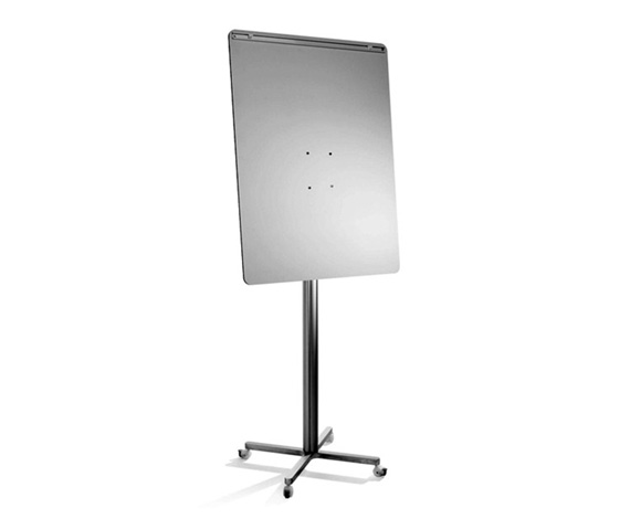 Steel Frame Mobile Glass Board with Magnetic Marker Caddy, Mobile Marker Boards, Dry Erase And Marker Boards, Mobile Partitions Screens