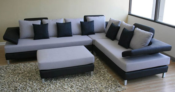 Embroidered upholstery sectional sofa set, Rich leather sectional sofa set, Fabric sectional sofa set, L shaped sofa set