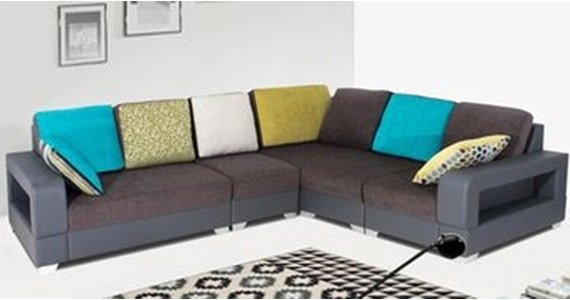 Embroidered upholstery sectional sofa set, Rich leather sectional sofa set, Fabric sectional sofa set, L shaped sofa set