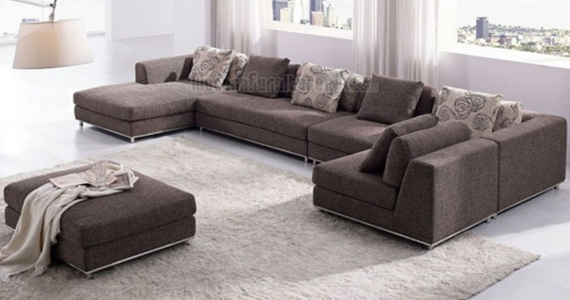 Embroidered upholstery sectional sofa set, Rich leather sectional sofa set, Fabric sectional sofa set, L shaped sofa set