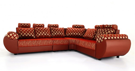 Embroidered upholstery sectional sofa set, Rich leather sectional sofa set, Fabric sectional sofa set, L shaped sofa set