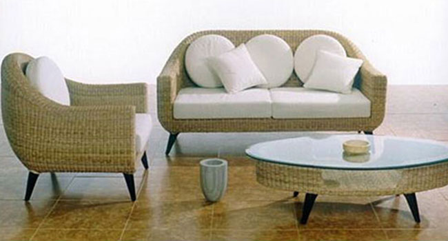 Patio Furniture, Outdoor lounge wicker chairs, Wicker Sofa