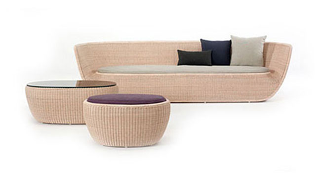 Patio Furniture, Outdoor lounge wicker chairs, Wicker Sofa