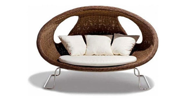 Patio Furniture, Outdoor lounge wicker chairs, Wicker Sofa