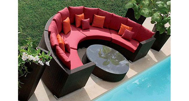 Patio Furniture, Outdoor lounge wicker chairs, Wicker Sofa