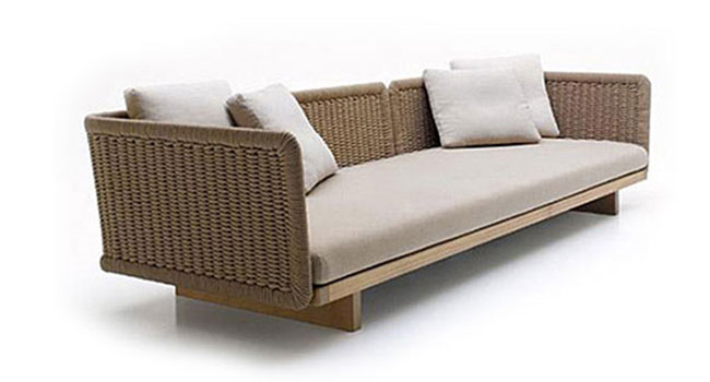 Patio Furniture, Outdoor lounge wicker chairs, Wicker Sofa