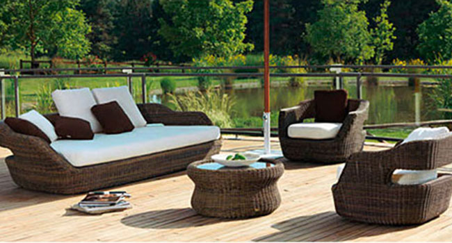 Patio Furniture, Outdoor lounge wicker chairs, Wicker Sofa