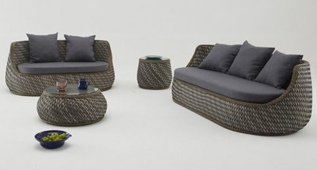 Patio Furniture, Outdoor lounge wicker chairs, Wicker Sofa