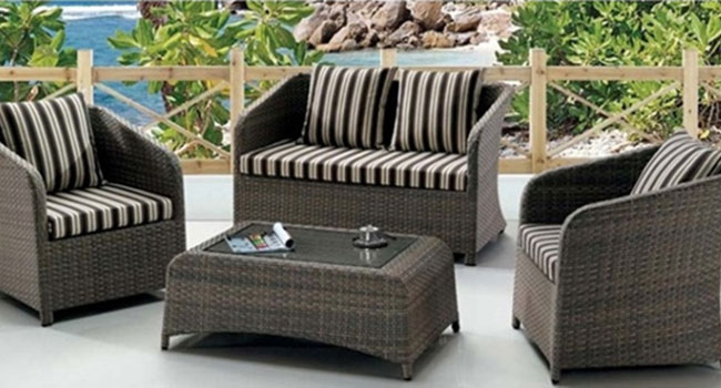 Patio Furniture, Outdoor lounge wicker chairs, Wicker Sofa