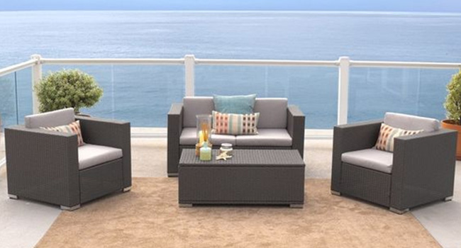 Patio Furniture, Outdoor lounge wicker chairs, Wicker Sofa