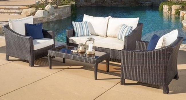 Patio Furniture, Outdoor lounge wicker chairs, Wicker Sofa