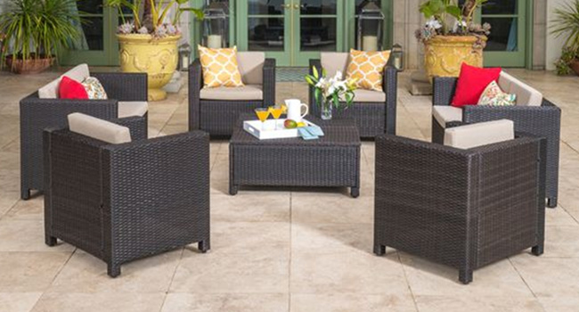 Patio Furniture, Outdoor lounge wicker chairs, Wicker Sofa