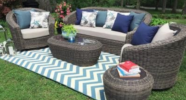 Patio Furniture, Outdoor lounge wicker chairs, Wicker Sofa