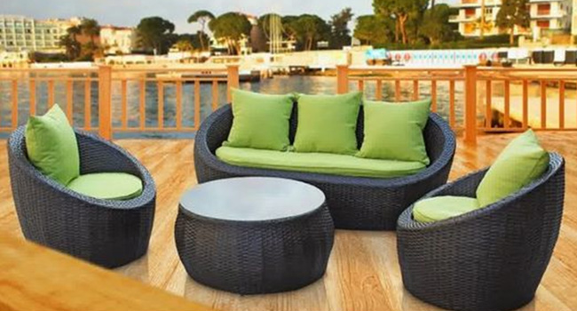 Patio Furniture, Outdoor lounge wicker chairs, Wicker Sofa