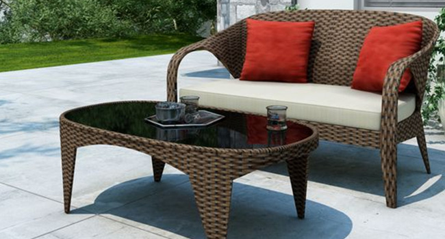 Patio Furniture, Outdoor lounge wicker chairs, Wicker Sofa