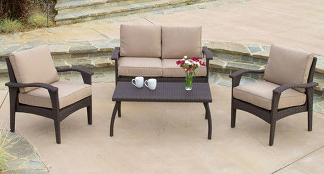 Patio Furniture, Outdoor lounge wicker chairs, Wicker Sofa