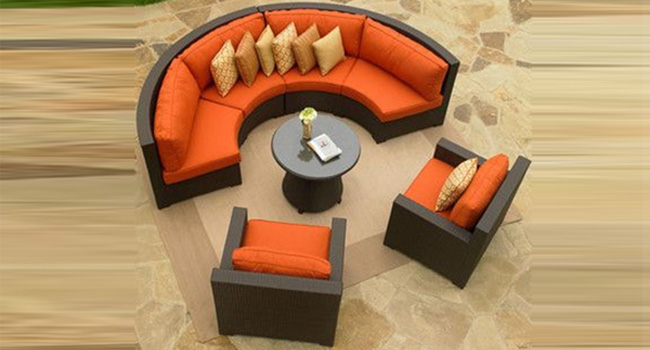 Patio Furniture, Outdoor lounge wicker chairs, Wicker Sofa