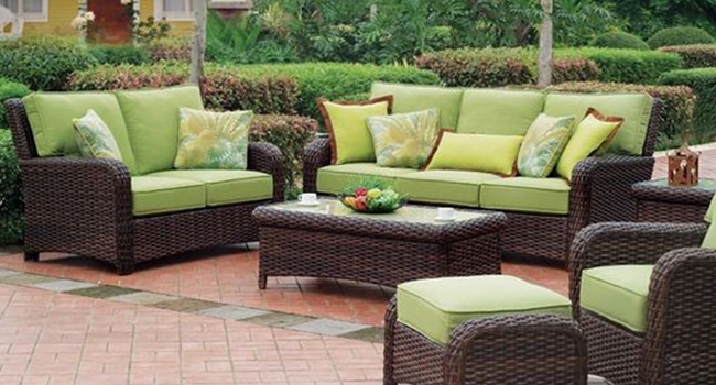 Patio Furniture, Outdoor lounge wicker chairs, Wicker Sofa