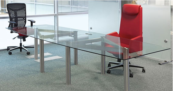 Ergonomic modular conference tables, Modern glass top conference tables & Stainless steel conference table