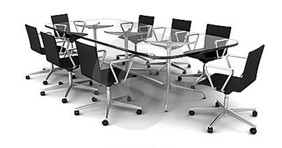 Ergonomic modular conference tables, Modern glass top conference tables & Stainless steel conference table