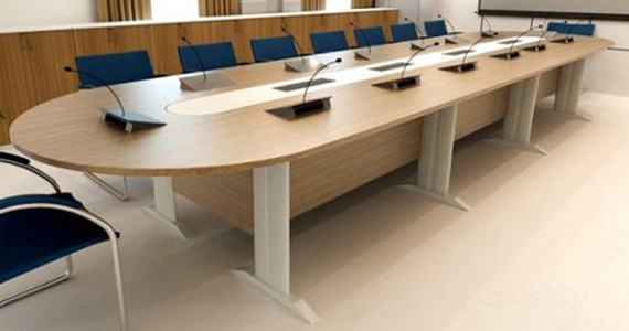 Ergonomic modular conference tables, Modern glass top conference tables & Stainless steel conference table