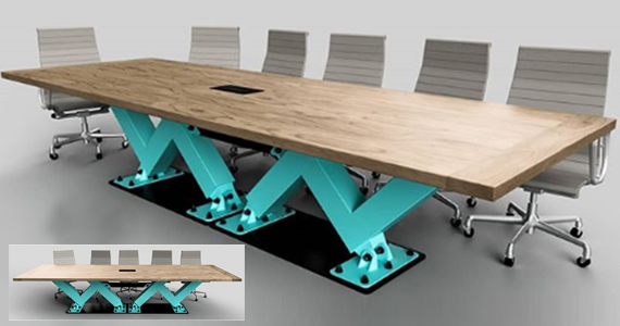 Ergonomic modular conference tables, Modern glass top conference tables & Stainless steel conference table