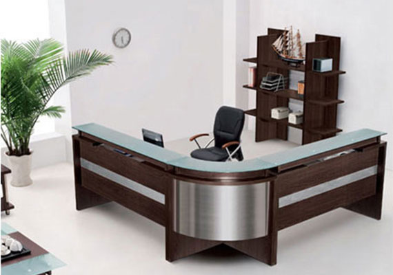 straight reception table, raised reception desk, and l-shaped reception desk, front office desks