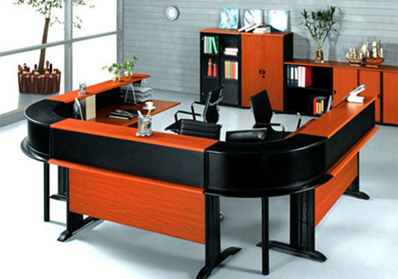 straight reception table, raised reception desk, and l-shaped reception desk, front office desks