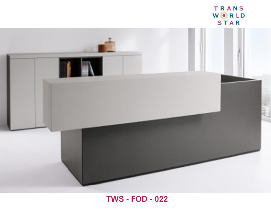 straight reception table, raised reception desk, and l-shaped reception desk, front office desks