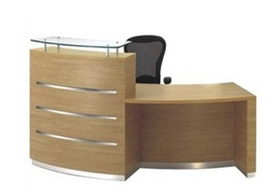 straight reception table, raised reception desk, and l-shaped reception desk, front office desks